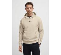 Kapuzensweatshirt BOSS GREEN "Sly Zone", Herren, Gr. M, beige (light beige272), Sweatware, Obermaterial: 62% Baumwolle, 33% Polyester, 5% Elasthan, unifarben, regular fit normal, Rundhals, Bündchen, S