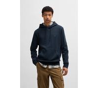 Kapuzensweatshirt BOSS ORANGE "Wetalk", Herren, Gr. M, blau (404_schwarz_blau), Sweatware, Obermaterial: 100% Baumwolle, unifarben, regular fit hüftlang, hoch geschlossener Ausschnitt, weit Bündchen,