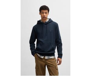Kapuzensweatshirt BOSS ORANGE "Wetalk", Herren, Gr. S, blau (404_schwarz_blau), Sweatware, Obermaterial: 100% Baumwolle, unifarben, regular fit hüftlang, hoch geschlossener Ausschnitt, weit Bündchen,