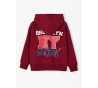 Kapuzensweatshirt Brooklyn NY Jungen rot Gr. 92/98 von Vertbaudet