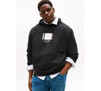 Kapuzensweatshirt "BT-ITHACA FLAG HOODIE-B", Herren, Gr. 5XL, schwarz, Sweatware, Obermaterial: 100% Baumwolle, TOMMY HILFIGER BIG & TALL, unifarben, regular fit normal, Rundhals, eingesetzt Rippbündc
