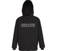 Kapuzensweatshirt CALVIN KLEIN, Herren, Gr. M, schwarz, Sweatware, Obermaterial: 100% Baumwolle, unifarben, regular fit normal, Rundhals, Bündchen, Sweatshirts, Kapuze mit Kordelzug, Regular Fit, Logo