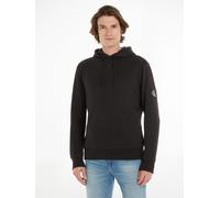 Kapuzensweatshirt CALVIN KLEIN JEANS "BADGE HOODIE", Herren, Gr. M, schwarz, Sweatware, Obermaterial: 100% Baumwolle, regular fit, Bündchen, Sweatshirts, mit Logopatch (81240218-M) schwarz