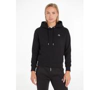 Kapuzensweatshirt CALVIN KLEIN JEANS "CK EMBROIDERY HD", Damen, Gr. XXL (44), schwarz, Sweatware, Obermaterial: 50% Baumwolle, 50% Polyester, bestickt, unifarben, Basic normal, Rundhals, eingesetzt Bü