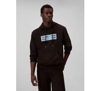 Calvin Klein Herren Hoodie Terry Box Graphic Regular Fit, Schwarz (Black), XXL