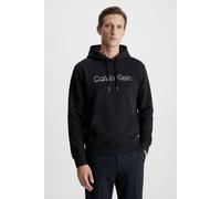Kapuzensweatshirt CALVIN KLEIN "LS EU 350TERRY HOODIE", Herren, Gr. XL, schwarz, Sweatware, Obermaterial: 92% Baumwolle, 8% Polyester, unifarben, regular fit normal, Rundhals, eingesetzt Rippbündchen,