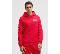 Kapuzensweatshirt CAMP DAVID, Herren, Gr. L, classic rot, Sweatware, Material: 65% Baumwolle, 35% Polyester, bedruckt, regular fit normal, Rundhals, eingesetzt Rippbündchen, Sweatshirts, mit Känguruta