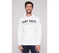 Kapuzensweatshirt CAMP DAVID, Herren, Gr. L, weiß, Sweatware, Material: 100% Baumwolle, bedruckt, regular fit normal, Rundhals, eingesetzt Rippbündchen, Sweatshirts, aus Baumwolle (35213252-L) weiß