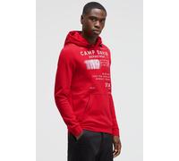Kapuzensweatshirt CAMP DAVID, Herren, Gr. M, rot, Material: 70% Baumwolle, 30% Polyester, bedruckt, regular fit, Rundhals, eingesetzt Rippbündchen, Sweatshirts, Kapuze mit verstellbarem Gummizug (4123