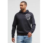 Kapuzensweatshirt CAMP DAVID, Herren, Gr. S, schwarz (blau), Sweatware, Material: 65% Baumwolle, 35% Polyester, bedruckt, bestickt, regular fit normal, Rundhals, eingesetzt Rippbündchen, Sweatshirts,