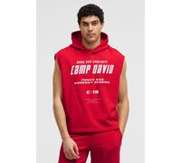Kapuzensweatshirt CAMP DAVID, Herren, Gr. XL, rot (energy rot), Web, Material: 100% Baumwolle, bedruckt, regular fit normal, Rundhals, angeschnitten gerader Abschluss, Sweatshirts, aus Baumwolle (1063