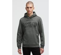 Kapuzensweatshirt CAMP DAVID, Herren, Gr. XL, schwarz forest, Material: 50% Baumwolle, 50% Polyester, bedruckt, relaxed fit, Rundhals, eingesetzt Rippbündchen, Sweatshirts, mit Reißverschluss-Taschen 