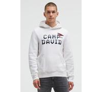 Camp David Herren Hoodie mit Rubber Print und Tapes Ivory, XL