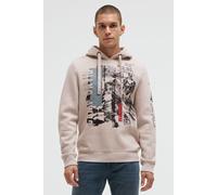 Kapuzensweatshirt CAMP DAVID, Herren, Gr. XXL, silbery, angeraute Sweatware, Material: 72% Baumwolle, 28% Polyester, bedruckt, regular fit normal, Rundhals, eingesetzt Rippbündchen, Sweatshirts, mit w
