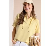Cecil Damen Kurzarm Sweatshirt mit Kapuze in Gelb, Gr: XL