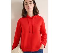 Kapuzensweatshirt CECIL, Damen, Gr. XS (36), pumkin orange, Sweatware, Obermaterial: 54% Polyester, 46% Baumwolle. Futter: 50% Baumwolle, 50% Polyester, unifarben, lässig geschnitten hüftbedeckend, Ru