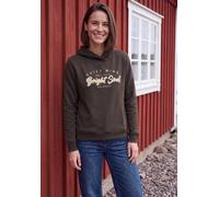 Kapuzensweatshirt CECIL, Damen, Gr. XXL (46), braun (truffle braun), Sweatware, Obermaterial: 95% Baumwolle, 5% Elasthan. Futter: 100% Baumwolle, bedruckt, bestickt, normal hüftbedeckend, Rundhals, Fl