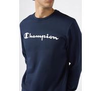 Kapuzensweatshirt CHAMPION "BASICS Fleece Crewneck Sweatshirt Large Logo", Herren, Gr. S (44/46), nny, ns, Obermaterial: 55% Baumwolle, 45% Polyester, Sweatshirts (95575420-S) nny, ns