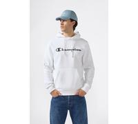 Kapuzensweatshirt CHAMPION "BASICS Fleece Hoodie Large Logo", Herren, Gr. M (48/50), weiß (wht, ns), Obermaterial: 55% Baumwolle, 45% Polyester, Sweatshirts (65231622-M) wht, ns