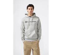 Kapuzensweatshirt CHAMPION "BASICS Fleece Hoodie Large Logo", Herren, Gr. S (44/46), grau (noxm, ns), Obermaterial: 55% Baumwolle, 45% Polyester, Sweatshirts (56365444-S) noxm, ns