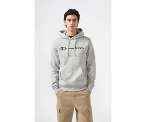 Kapuzensweatshirt CHAMPION "BASICS Fleece Hoodie Large Logo", Herren, Gr. S (44/46), grau (noxm, ns), Obermaterial: 55% Baumwolle, 45% Polyester, Sweatshirts (56365444-S) noxm, ns