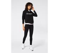 Kapuzensweatshirt CHAMPION "Graphic Hoodie", Damen, Gr. S, schwarz (nbk), Obermaterial: 55% Baumwolle, 45% Polyester, Sweatshirts, Graphic-Design, aus Baumwolle und Polyester (48407247-S) nbk