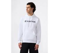 Kapuzensweatshirt CHAMPION "Graphic Hoodie", Herren, Gr. XL (56/58), weiß (wht), Obermaterial: 55% Baumwolle, 45% Polyester, Sweatshirts, mit Kapuze, aus Baumwolle und Polyester, in den Größen S bis X