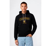 Kapuzensweatshirt CHAMPION "Graphic Terry Hoodie", Herren, Gr. M, schwarz (nbk), Obermaterial: 55% Baumwolle, 45% Polyester, normal, Rundhals, Sweatshirts, mit Rundhalsausschnitt, aus Baumwolle und Po
