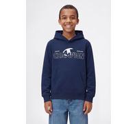 Kapuzensweatshirt CHAMPION "Graphic Terry Hoodie", Jungen, Gr. XL (164/170), nava, Obermaterial: 54% Baumwolle, 46% Polyester, Sweatshirts, für Kinder, sportlicher Stil, mit Kapuze, bequemer Schnitt (