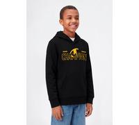 Kapuzensweatshirt CHAMPION "Graphic Terry Hoodie", Jungen, Gr. XL (164/170), schwarz (nbk), Obermaterial: 54% Baumwolle, 46% Polyester, Sweatshirts, mit Kapuze, Langarm, gerader Abschluss, aus Baumwol