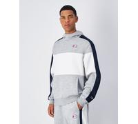 Kapuzensweatshirt CHAMPION "Hooded Sweatshirt", Herren, Gr. S (44/46), grau (noxm, wht, nny), Obermaterial: 70% Baumwolle, 30% Polyester, Sweatshirts Kapuzensweatshirt (30418464-S)