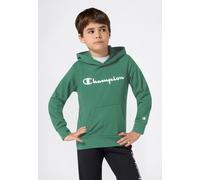 Kapuzensweatshirt CHAMPION "ICONS CONTRAST Terry Hoodie", Jungen, Gr. XL (164/170), grün (foli), Obermaterial: 54% Baumwolle, 46% Polyester, Sweatshirts, mit Kapuze, Langarm, aus Baumwolle und Polyest