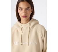 Kapuzensweatshirt CHAMPION "SPORTWEAR HOODIE Loose Fit Polar", Damen, Gr. L, beige (fog), Obermaterial: 96% Polyester, 4% Elasthan, unifarben, Bündchen, Sweatshirts, mit lockerer Passform, aus Polyest