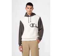 Kapuzensweatshirt CHAMPION "SPORTWEAR HOODIE Relax Fit", Herren, Gr. M, weiß (egt, mos), Obermaterial: 70% Baumwolle, 30% Polyester, Sweatshirts, mit Relax Fit, sportlicher Stil, für Erwachsene (77108