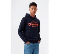 Kapuzensweatshirt CHAMPION "SPORTWEAR HOODIE Standard Fit", Jungen, Gr. L, blau (nny), Obermaterial: 55% Baumwolle, 45% Polyester, Sweatshirts, für Kinder und Jugendliche, mit sportlichem Stil, Langar