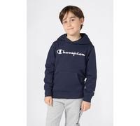 Kapuzensweatshirt CHAMPION "SPORTWEAR HOODIE Standard Fit", Jungen, Gr. XL (164/170), blau (nny, ns), Obermaterial: 54% Baumwolle, 46% Polyester, normal, Rundhals, Sweatshirts, für Kinder (77048049-XL
