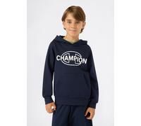 Kapuzensweatshirt CHAMPION "SPORTWEAR HOODIE Standard Fit", Jungen, Gr. XL (164/170), blau, Obermaterial: 54% Baumwolle, 46% Polyester, Sweatshirts, für Kinder und Jugendliche, mit sportlichem Stil, L