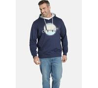 Kapuzensweatshirt CHARLES COLBY "Sweatshirt EARL COLUM", Herren, Gr. 3XL, blau (dunkelblau), Obermaterial: 100% Baumwolle CO., Klassisch, normal, ohne Ausschnitt, Sweatshirts, +Fit Kollektion Kontrast