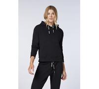 Kapuzensweatshirt CHIEMSEE, Damen, Gr. XXL (50/52), schwarz (schwarz beauty), 60% Baumwolle. 40% Polyester, ohne Ausschnitt, Sweatshirts (51878363-XXL) schwarz beauty