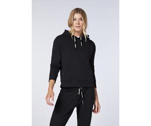 Kapuzensweatshirt CHIEMSEE, Damen, Gr. XXL (50/52), schwarz (schwarz beauty), 60% Baumwolle. 40% Polyester, ohne Ausschnitt, Sweatshirts (51878363-XXL) schwarz beauty