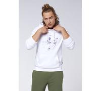 Kapuzensweatshirt CHIEMSEE, Herren, Gr. XL (56/58), hellweiß, 88% Baumwolle, 12% Polyester, Sweatshirts (87370857-XL) hellweiß