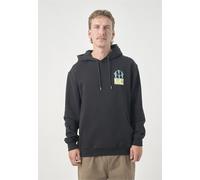 Kapuzensweatshirt CLEPTOMANICX "Classic Hooded Gathering", Herren, Gr. L, schwarz, 100% Baumwolle, bedruckt, normal, ohne Ausschnitt, Sweatshirts, mit lockerem Schnitt (41317606-L) schwarz