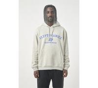 Kapuzensweatshirt CLEPTOMANICX "Classic Hooded Uni Hands", Herren, Gr. M, grau (hellgrau), 100% Baumwolle, bedruckt, normal, Rundhals, Sweatshirts, mit lockerem Schnitt (82510131-M) hellgrau