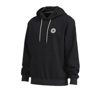 Kapuzensweatshirt CONVERSE "CHUCK PATCH HOODIE (CLASSIC FLEECE)", Herren, Gr. S, schwarz (converse schwarz 2), Obermaterial: 80% Baumwolle, 20% Polyester, normal, Rundhals, angesetztes Bündchen, Sweat