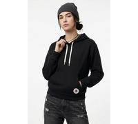 Kapuzensweatshirt CONVERSE "CHUCK PATCH HOODIE", Damen, Gr. XS, schwarz, Obermaterial: 80% Baumwolle, 20% Polyester, Sweatshirts, mit Kapuze, für sportliche Aktivitäten und Freizeit (68722718-XS) schw