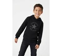Kapuzensweatshirt CONVERSE "CNVB DISSECTED CHUCK RLX FIT F", Jungen, Gr. 164/170 (176), schwarz (schwarz, schwarz matter), Obermaterial: 60% Baumwolle, 40% Polyester, normal, Rundhals, Sweatshirts, mi