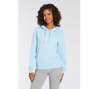 Kapuzensweatshirt CONVERSE, Damen, Gr. 3XL, blau (true sky), Sweatware, Obermaterial: 80% Baumwolle, 20% Polyester. Kapuzenfutter: 100% Baumwolle, oversize, weit angesetztes Bündchen, Sweatshirts, mit