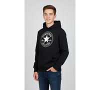 Kapuzensweatshirt CONVERSE "für Kinder", Jungen, Gr. 164/170 (176), schwarz, Sweatware, Obermaterial: 60% Baumwolle, 40% Polyester, bedruckt, unifarben, eingesetzt Bündchen krempelbar, Sweatshirts, fü