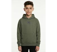 Kapuzensweatshirt CONVERSE "für Kinder", Mädchen, Gr. 134/140, grün (khaki), Sweatware, Obermaterial: 100% Polyester, unifarben, elastischer Bund, Sweatshirts, mit Kapuze, elastischer Bund, vielseitig