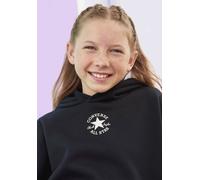 Kapuzensweatshirt CONVERSE "für Kinder", Mädchen, Gr. 134/140, schwarz, Sweatware, Obermaterial: 100% Polyester, unifarben, elastischer Bund, Sweatshirts, mit Kapuze, elastischer Bund, vielseitige Grö